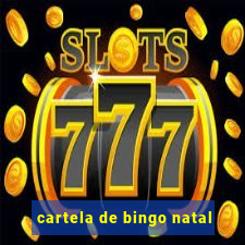 cartela de bingo natal